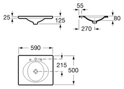 Раковина Roca Kalahari 327894000 59 см - фото 67005