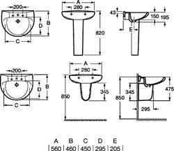 Раковина Roca Victoria 32739300Y 56 см - фото 67084