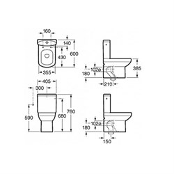 Унитаз-компакт Roca Dama Senso Compacto 342518000 - фото 67178