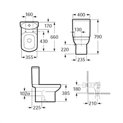 Унитаз-компакт Roca Dama Senso 342517000 - фото 67204