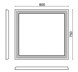 PR.mi.80\BLU Панель с зеркалом Provence, 80 см синий - фото 69137