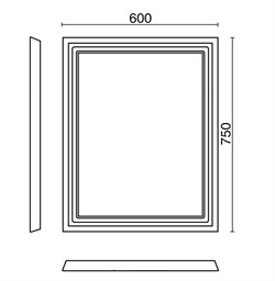 PR.mi.60\BLU панель с зеркалом Provence, 60 см синий - фото 69147