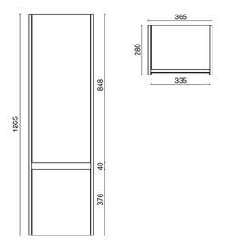 BGN.120.2\WHT.UK Пенал BUONGIORNO 120 см, 2 двери, европейский белый - фото 69234 BGN.120.2\WHT.UK Пенал BUONGIORNO 120 см, 2 двери, европейский белый - фото 69234