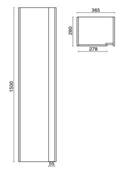 BGN.150.1\WHT.UK Пенал BUONGIORNO 150 см, европейский белый - фото 69238 BGN.150.1\WHT.UK Пенал BUONGIORNO 150 см, европейский белый - фото 69238