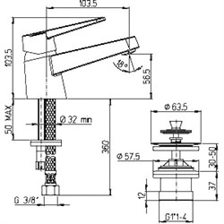 Смеситель Paini Ventus 93CR211 для раковины - фото 70707