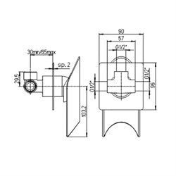 Смеситель Paini Morgana 73PW690 для душа - фото 70993