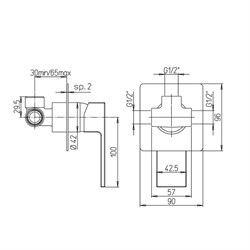 Смеситель Paini Dax 84CR690 для душа - фото 71054