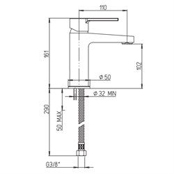 Смеситель Paini Le Mans 90CR205 для раковины - фото 71121