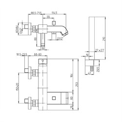 Смеситель Paini Q 19CR100 для ванны - фото 71199
