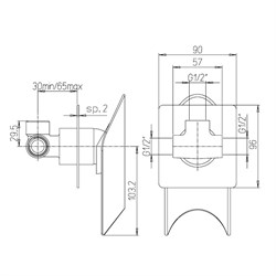Смеситель Paini Morgana 73CR690 для душа - фото 71218
