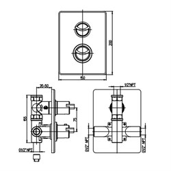 Смеситель Paini Morgana 73CR690TH для душа - фото 71221