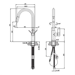 Смеситель для кухни Paini Cox 78CR591SAKM - фото 71263