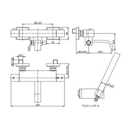 Смеситель Paini Dax 84PW105TH для ванны - фото 71341