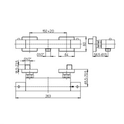 Смеситель Paini Dax 84PW511TH для душа - фото 71347