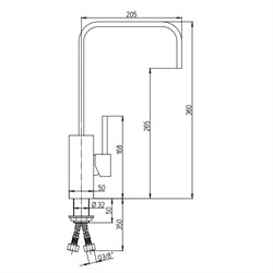 Смеситель Paini Dax 84PW572R для кухни - фото 71350
