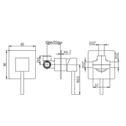 Смеситель Paini Dax 84PW690 для душа - фото 71353