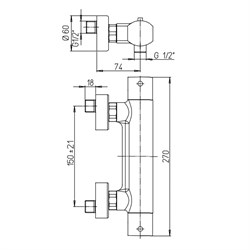 Смеситель Paini Ovo 86PW511TH для душа - фото 71389