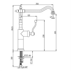 Смеситель для кухни Paini Duomo 88CR572LL - фото 71413