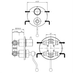 Смеситель Paini Duomo 88F36911 для душа - фото 71425