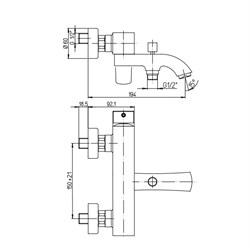 Смеситель Paini Lady 89CR111 для ванны - фото 71443