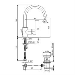 Смеситель Paini Le Mans 90CR250 для раковины - фото 71476