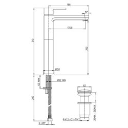 Смеситель Paini Arena 92CR211LLBLSSR - фото 71488