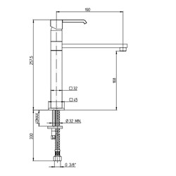 Смеситель Paini Q 19CR579S для кухни с поворотным изливом - фото 71492