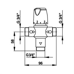 Термостатический смесительный клапан Presto 29002 5 - 57 л/мин - фото 71844