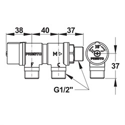 Термостатический смесительный клапан Presto 29006 4- 43 л/мин - фото 71851
