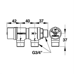 Термостатический смесительный клапан Presto 29007 6- 47 л/мин - фото 71854