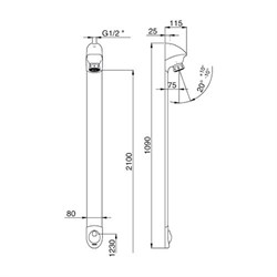 Панель и кран Presto DL 400 SE 27400 c прямым сливным клапаном - фото 71924