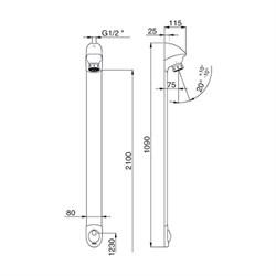 Панель и кран Presto DL 400 SE 27400 c прямым сливным клапаном - фото 71927
