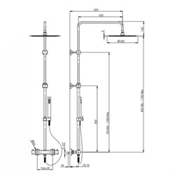 Душевая система Paini Ovo 86CR689THT21P1 с термостатом - фото 72284