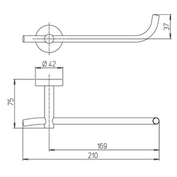 Держатель для туалетной бумаги Paini Pixel 81CR051 - фото 72303