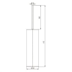 Ершик для унитаза Paini Pixel 81CR061 - фото 72305