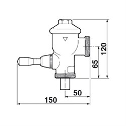 Самозакрывающийся кран Presto Eyrem 12011 для унитаза - фото 72364