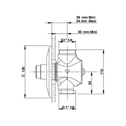 Самозакрывающийся кран Presto Eclair Built 13918 для унитаза - фото 72368