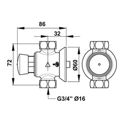 Порционный кран Presto P 50 38022 для душа - фото 72406