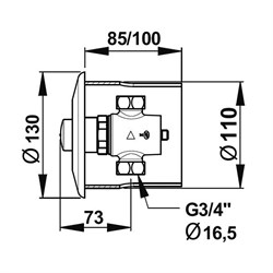Порционный кран Presto P 50 B 38222 для душа - фото 72410