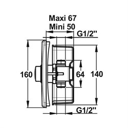 Порционный кран Presto P 500 S B 38330 для душа - фото 72416