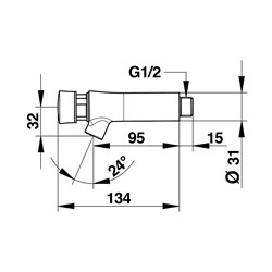 Порционный кран Presto Neo 66010 для раковины настенный - фото 72448