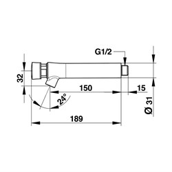 Порционный кран Presto Neo 66035 для раковины настенный - фото 72463