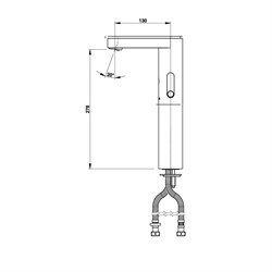 Бесконтактный смеситель Presto So'o 56205 для раковины высокий - фото 72470