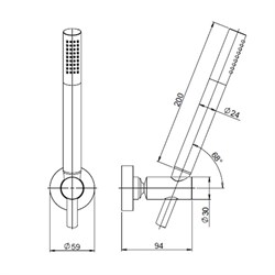 Душевой набор Paini 53CR131TP4 с регулируемым креплением - фото 72490