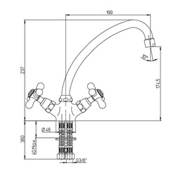 Смеситель для кухни Paini LIBERTY 17CR570KM - фото 73597
