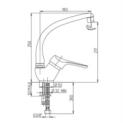Смеситель для кухни Paini Dilos 76CR571KM - фото 73613