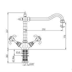 Смеситель для кухни Paini Ornellaia 87CR570BKM - фото 73640