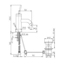 Смеситель Paini Cox 78CR211JO для раковины с джойстиком - фото 74125