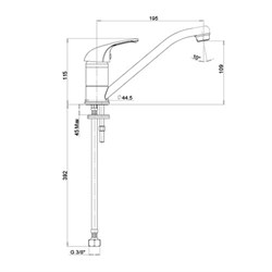 Комплект смеситель Paini Roma с раковиной Cersanit Nati - фото 74854