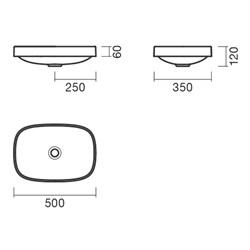 Раковина встраиваемая 50 Sanitana BE YOU - фото 74974